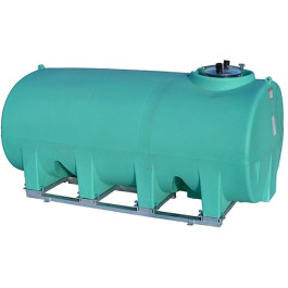 1600 Gallon Green Horizontal Sump Bottom Leg Tank w/ Frame