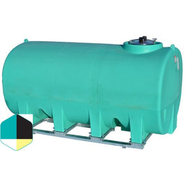 2200 Gallon Black Horizontal Sump Bottom Leg Tank w/ Frame