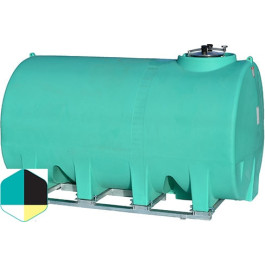 2500 Gallon Yellow Horizontal Sump Bottom Leg Tank w/ Frame