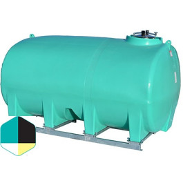 2800 Gallon Yellow Horizontal Sump Bottom Leg Tank w/ Frame