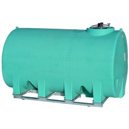 3000 Gallon Green Horizontal Sump Bottom Leg Tank w/ Frame