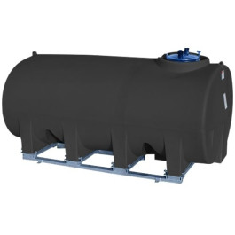 3000 Gallon Black Horizontal Sump Bottom Leg Tank w/ Frame