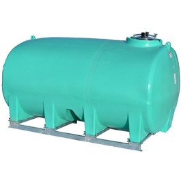 3200 Gallon Green Horizontal Sump Bottom Leg Tank w/ Frame