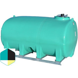 3200 Gallon Yellow Horizontal Sump Bottom Leg Tank w/ Frame