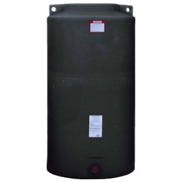340 Gallon Black Vertical Water Storage Tank
