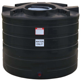 550 Gallon Black Vertical Water Storage Tank