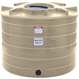 550 Gallon Beige Vertical Water Storage Tank