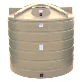 3100 Gallon Beige Vertical Water Storage Tank
