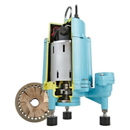1 HP Little Giant 16G-M231-20 Manual Submersible Grinder Pump, 230V, 20' Cord