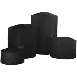 300 Gallon Black Vertical Storage Tank