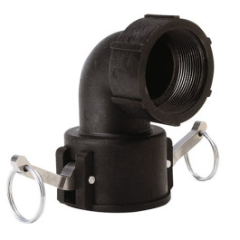 1-1/2" 90&deg; Cam Action Coupler Fitting, Female Coupler x FPT