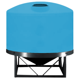2500 Gallon Light Blue Heavy Duty Cone Bottom Tank
