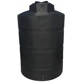1000 Gallon Black Vertical Storage Tank