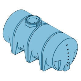710 Gallon Light Blue Heavy Duty Drainable Leg Tank