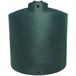5000 Gallon Dark Green Vertical Water Storage Tank