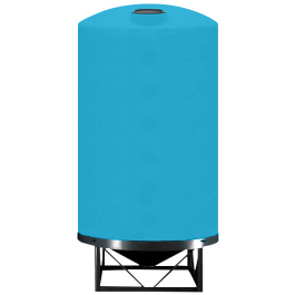 6000 Gallon Light Blue Heavy Duty Cone Bottom Tank