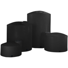 150 Gallon Black Vertical Storage Tank