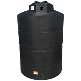 500 Gallon Black Vertical Water Storage Tank, 48" Diameter x 73" Height