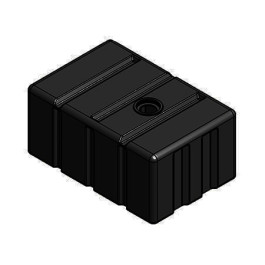 300 Gallon Black Loaf Tank