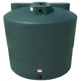 2550 Gallon Dark Green Vertical Water Storage Tank
