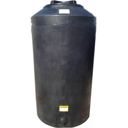 165 Gallon Black Vertical Water Storage Tank