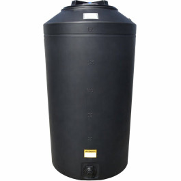 165 Gallon Black Vertical Water Storage Tank