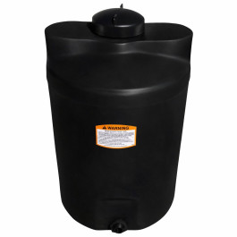 25 Gallon Black Vertical Storage Tank