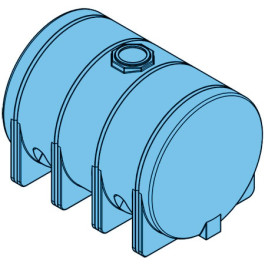 3725 Gallon Light Blue Heavy Duty Horizontal Leg Tank