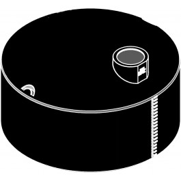 4995 Gallon Black Vertical Water Storage Tank