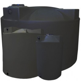 1500 Gallon Dark Grey Vertical Storage Tank