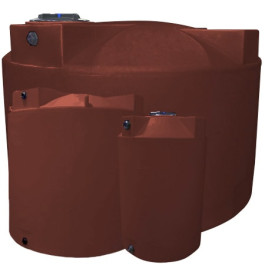 1500 Gallon Red Brick Vertical Water Storage Tank