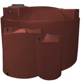 2500 Gallon Red Brick Vertical Water Storage Tank