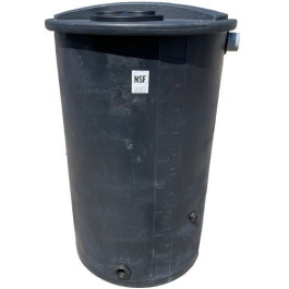 145 Gallon Black Rainwater Collection Storage Tank