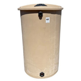 250 Gallon Beige Vertical Water Storage Tank