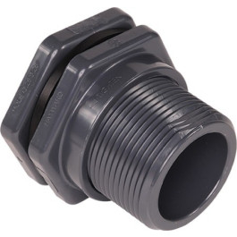 1 1/4" PVC  Bulkhead Fitting w/ VITON Gasket