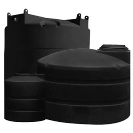 2500 Gallon Black Vertical Water Storage Tank