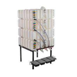 60 Gallon Quad Stackable Cubetainer Tanks & Gravity Feed System