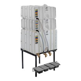 80, 80, & 120 Gallon Tri Stackable Cubetainer Tanks & Gravity Feed System