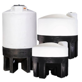325 Gallon Heavy Duty Cone Bottom Tank w/ Poly Stand