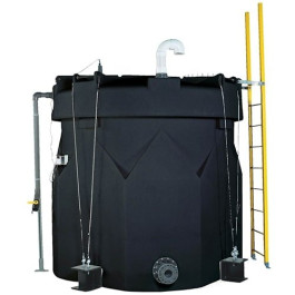 550 Gallon ASTM XLPE Captor Black Double Wall Tank