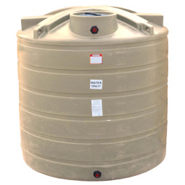 1750 Gallon Beige Vertical Water Storage Tank