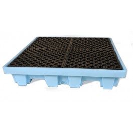 UltraTech 4-Drum Spill Pallet Fluorinated, With Drain