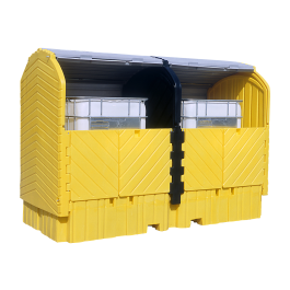 UltraTech Twin IBC Hard Top Spill Pallet, Without Drain