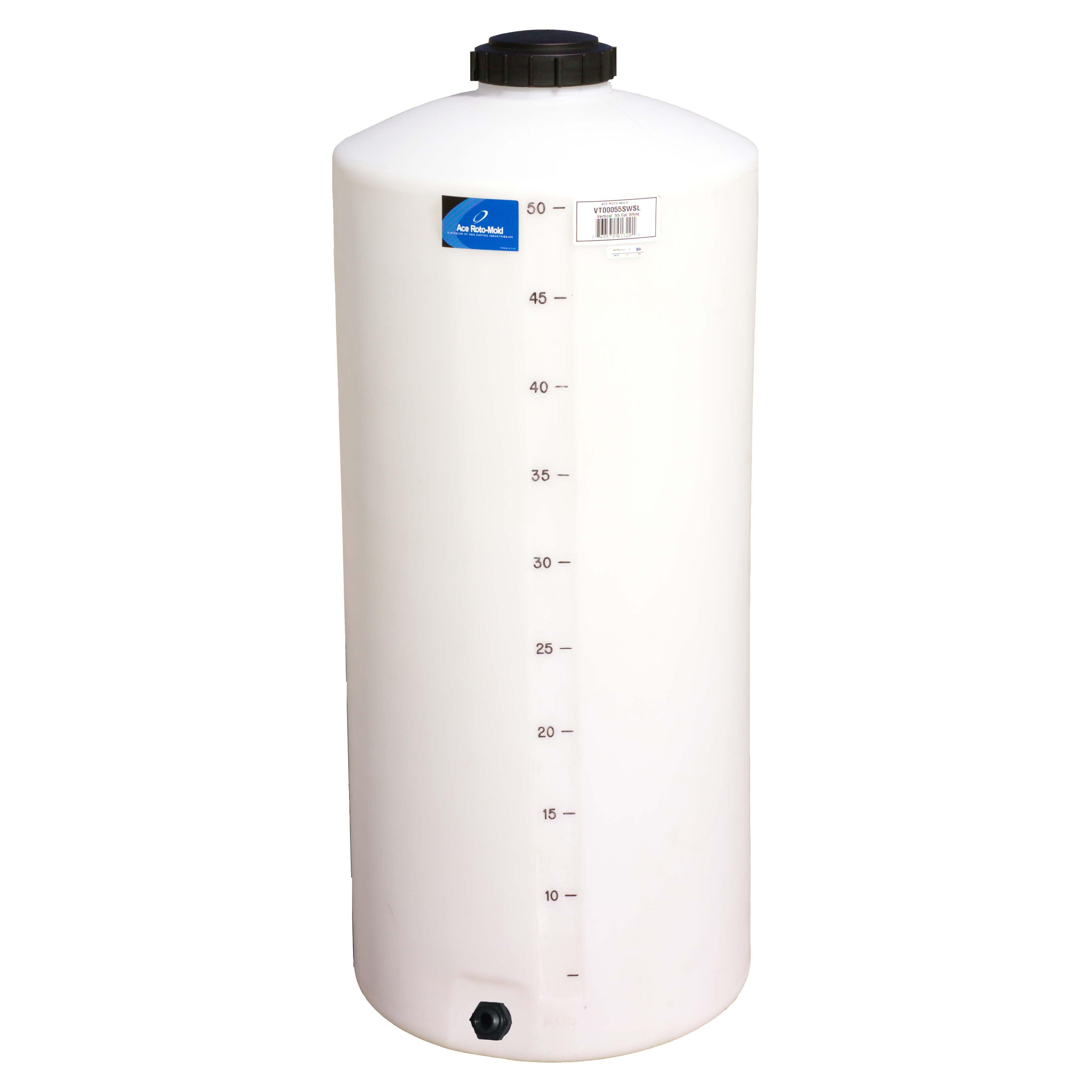 55 Gallon White Vertical Storage Tank Ace Vt0055 20