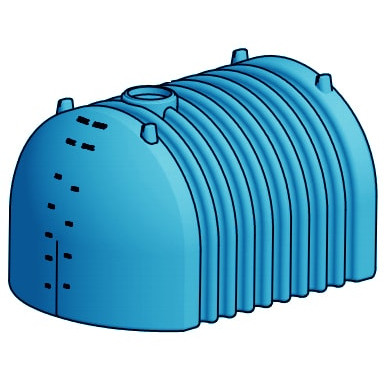 4200 Gallon Light Blue Heavy Duty Flat Bottom Horizontal Leg Tank