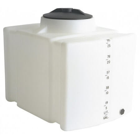 26 Gallon Flat Bottom White Utility Tank | Norwesco 43835