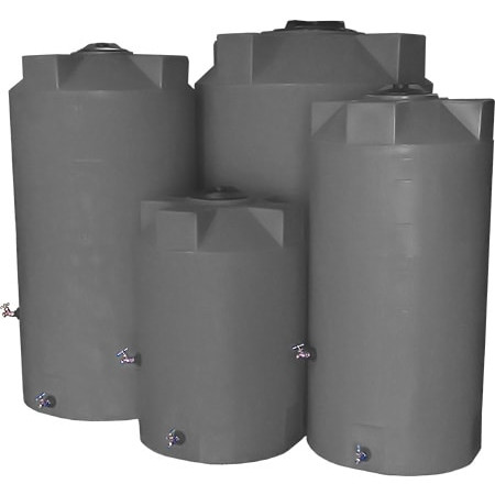 125 Gallon Grey Emergency Water Tank | Poly-Mart PM125ELG