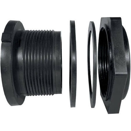 2 NPT Female Pack of 2 Banjo TF200 Polypropylene Bulkhead Tank Fitting 2 NPT Female Pack of 2 Banjo TF200 Polypropylene Bulkhead Tank Fitting