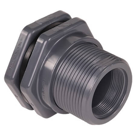 3" PVC F-NPT Bulkhead Fitting EPDM | BFA1030TES