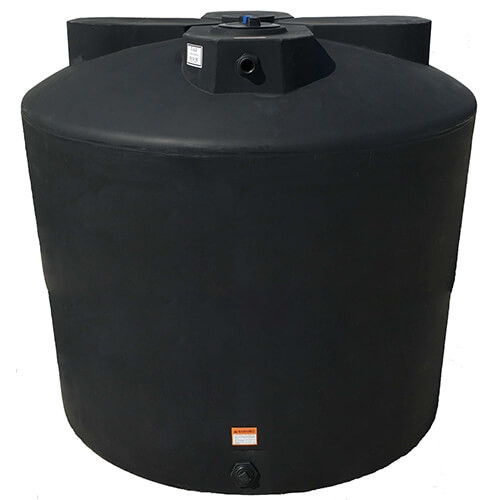2550 Gallon Water Storage Tank - Black | Norwesco 43812